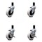 Service Caster 3 Inch Thermoplastic Wheel 1-1/2 Inch Expanding Stem Caster Set with 2 Brakes SCC-EX05S310-TPRS-112-2-SLB-2 - alternate 1